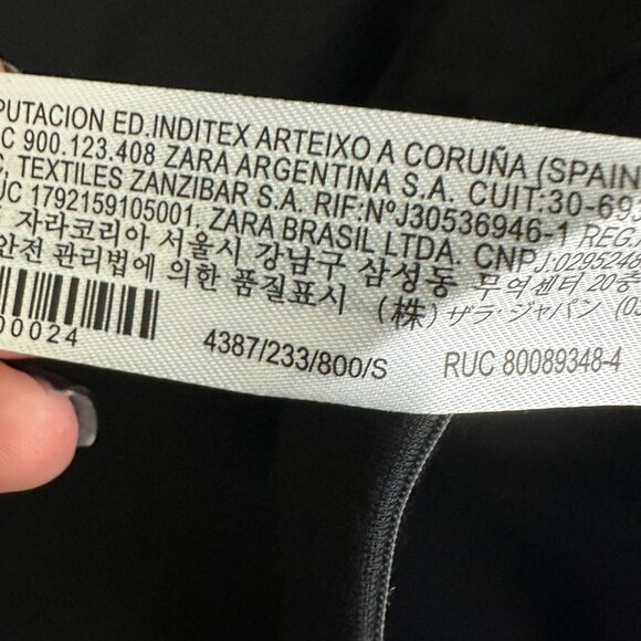 2/$30 ZARA Rhinestone Tuxedo Leggings Black Small #A0652 - Picture 10 of 12